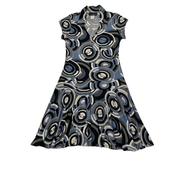 Hypnotik Women's Dress XL Blue Swirls Short Vintage Y2K Stretch Edgy MadeInUSA - Picture 9 of 9